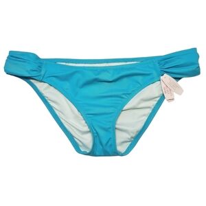 NEW Victorias Secret The Knockout Bikini Bottom Solid Turquoise Blue Size Large